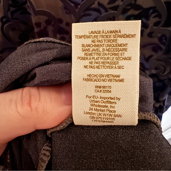 Free People Burnout Velvet Long Sleeve Bodycon Mini Dress - Picture 14 of 14